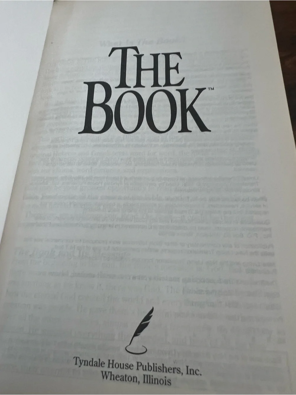 The Book Paperback Bible Tyndale House Publishers 1996 First Edition English 502